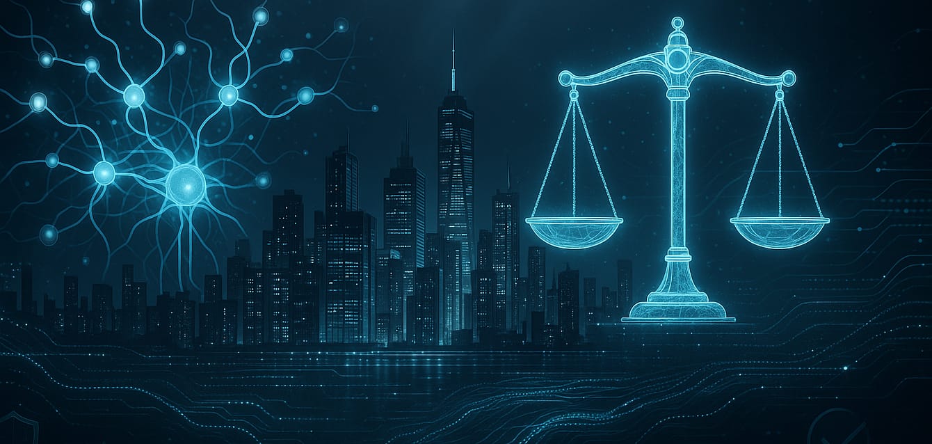 20250814 1438 Futuristic AI Governance Scene simple compose 01k2kx9bsjffxs1g2t1eecrprq