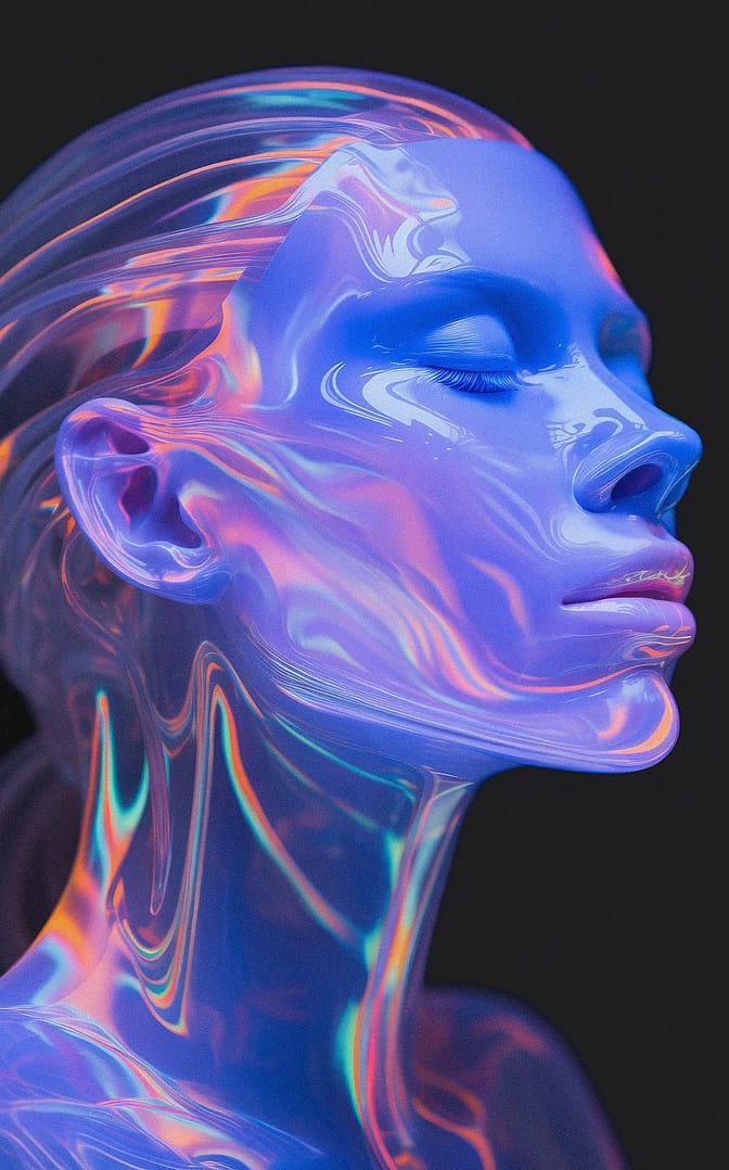 3d woman shape glowing 1